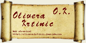 Olivera Krtinić vizit kartica